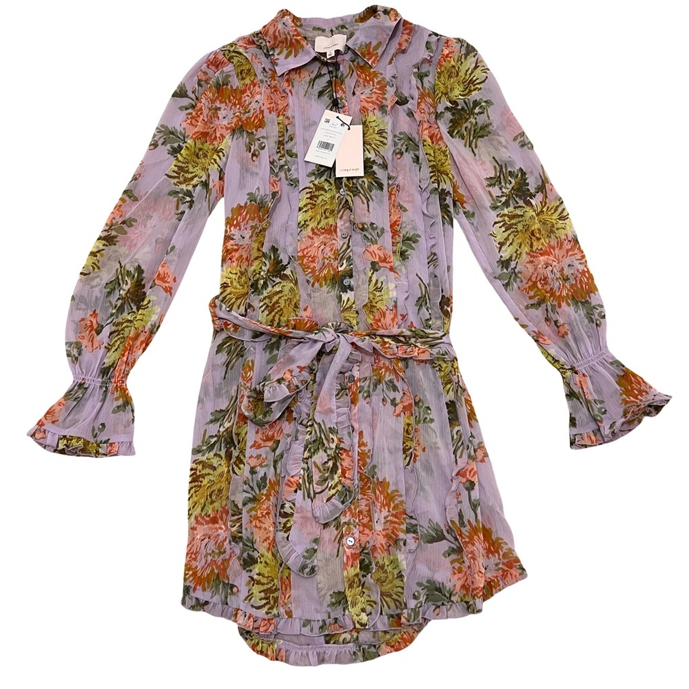 Cinq à Sept “Estelle” Chiffon Dress – Lilac Multi – NWT – Size 6